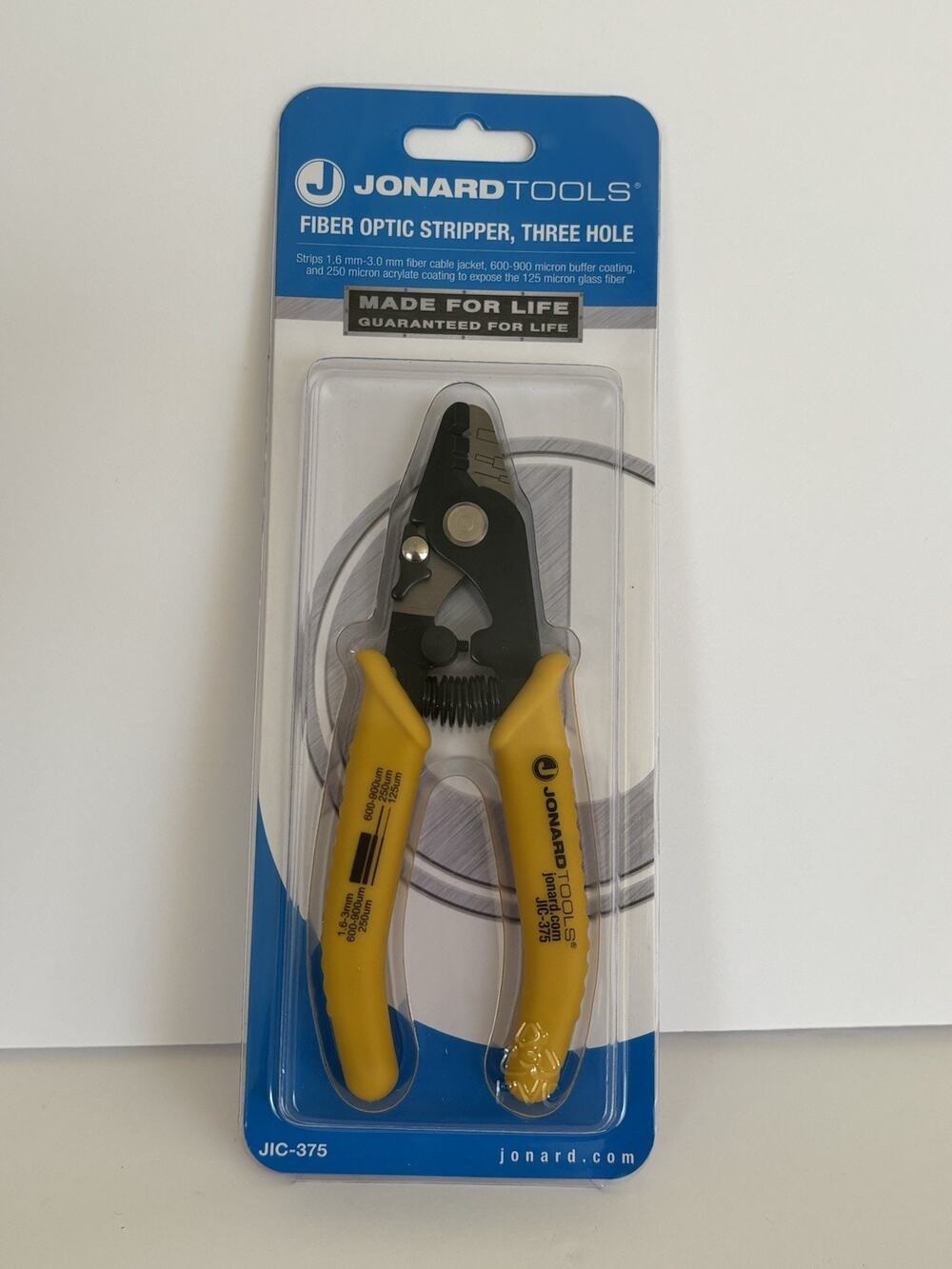 NEW-Jonard Tools Fiber Optic 3 Hole Stripper JIC-375 w/Martor SecuPro 626 Cutter